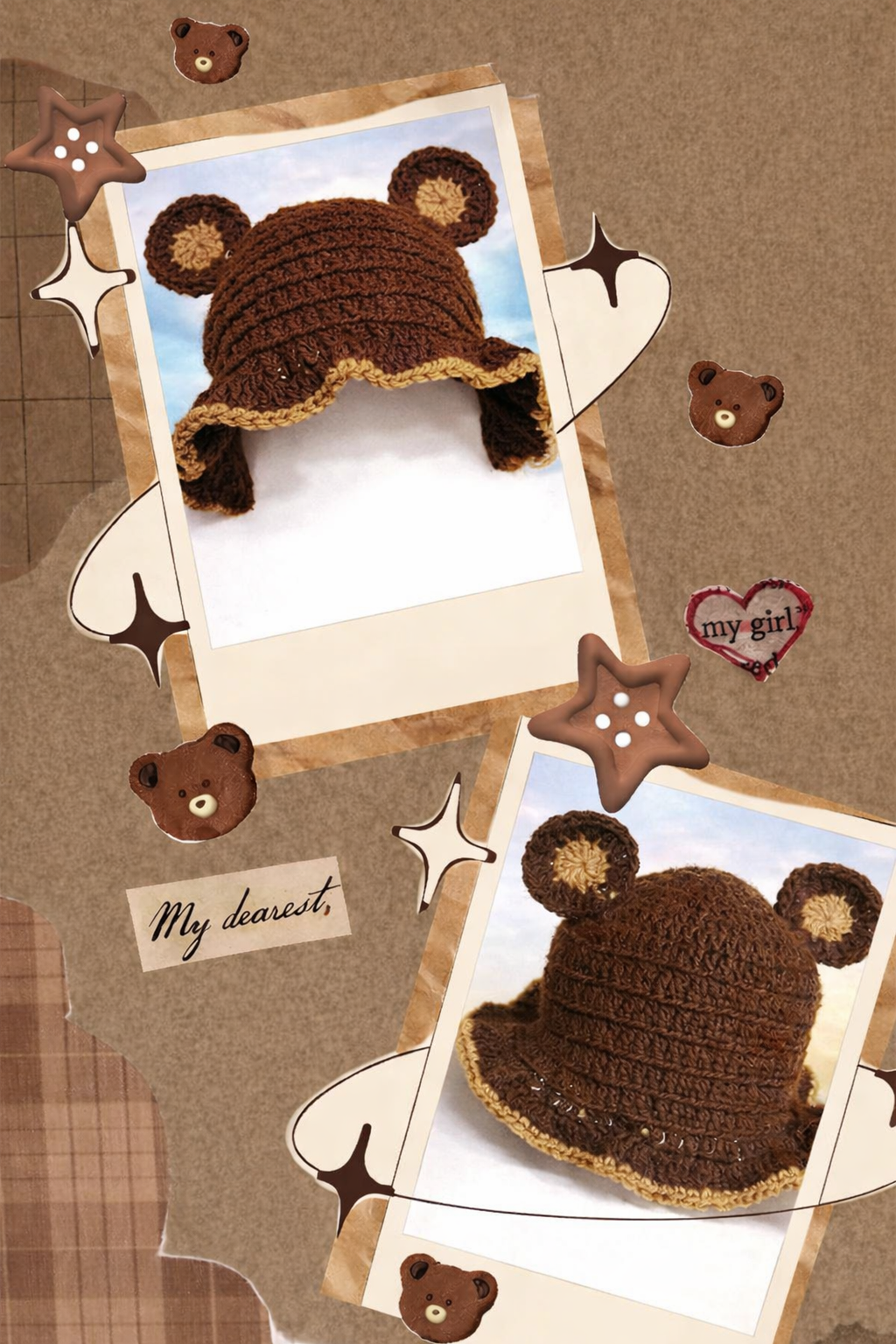 Crochet bear bucket hat🤎🧸   (for kids)