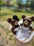 Crochet wedding bears 🧸👰🏽‍♀️🤵🏽‍♂️