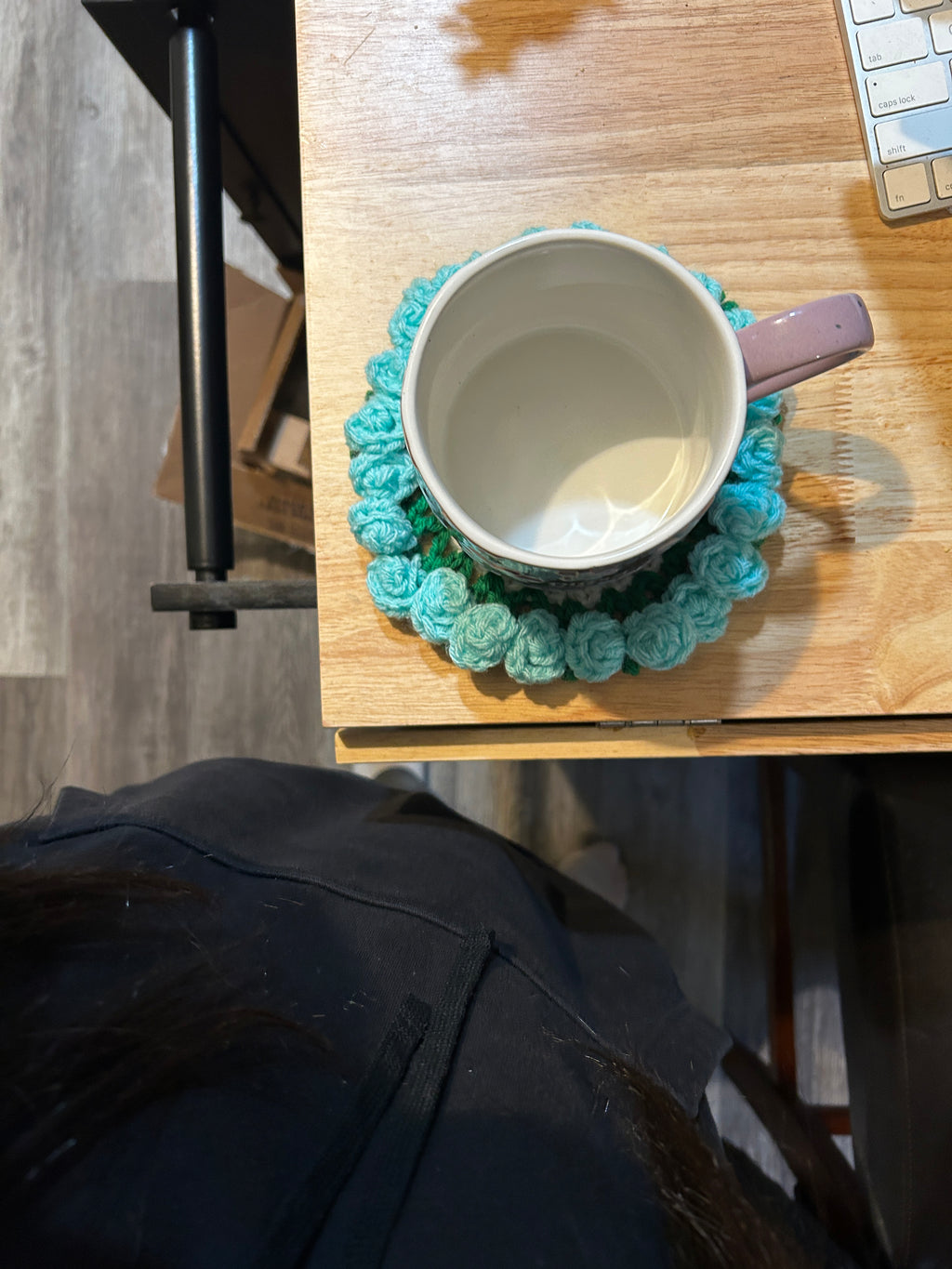 Crochet flower bouquet coaster 🤍💐