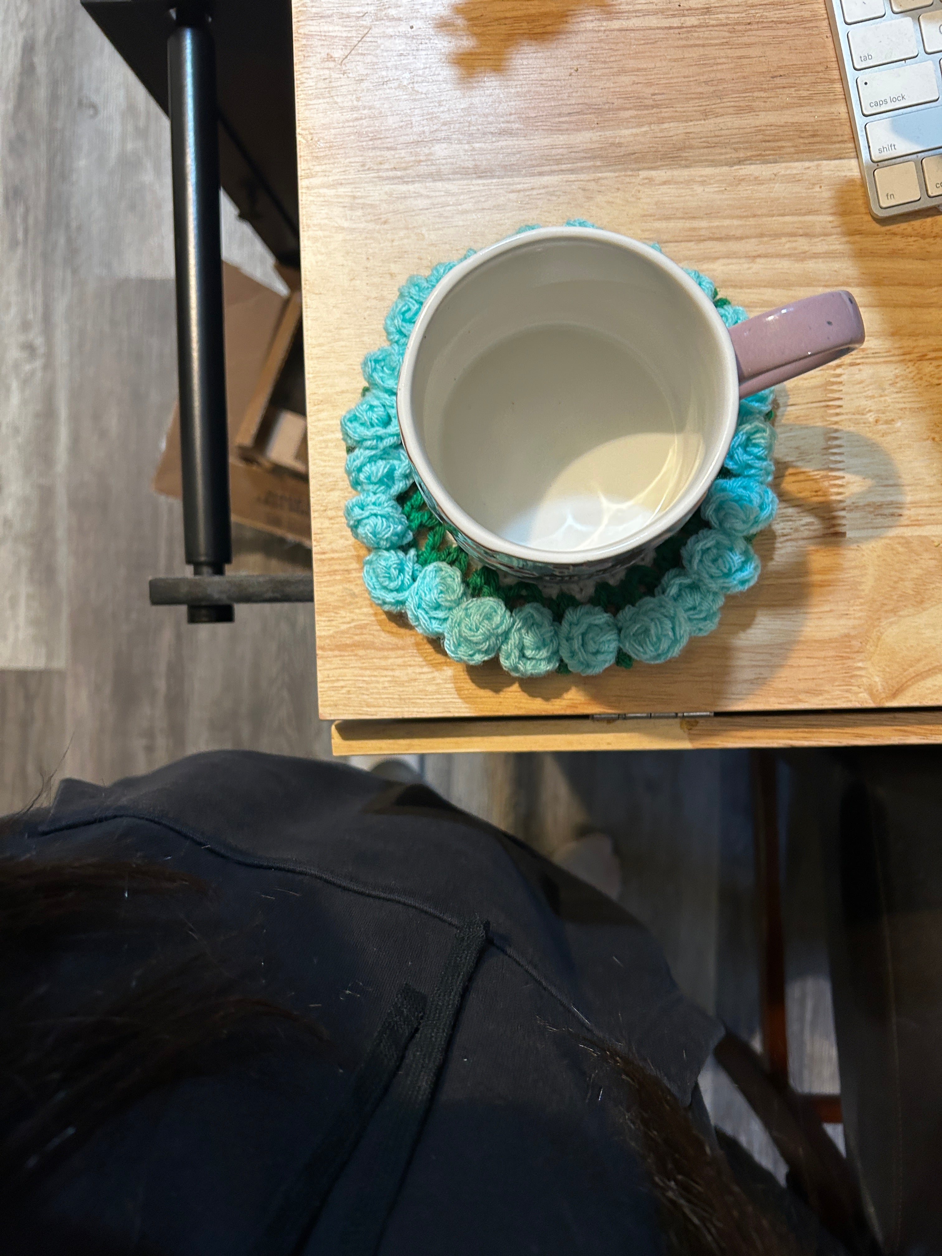 Crochet flower bouquet coaster 🤍💐