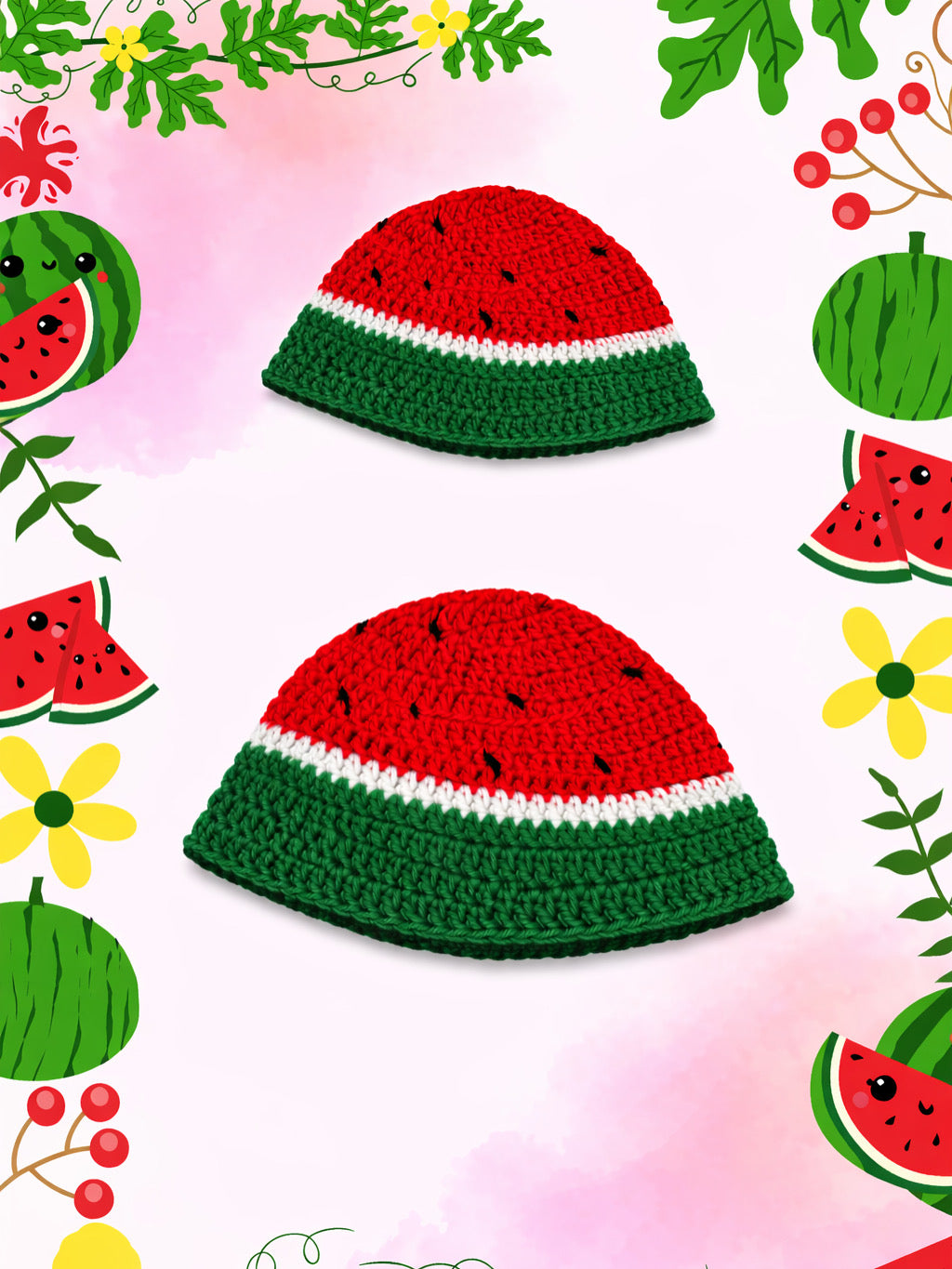 Watermelon crochet bucket hat ❤️🍉